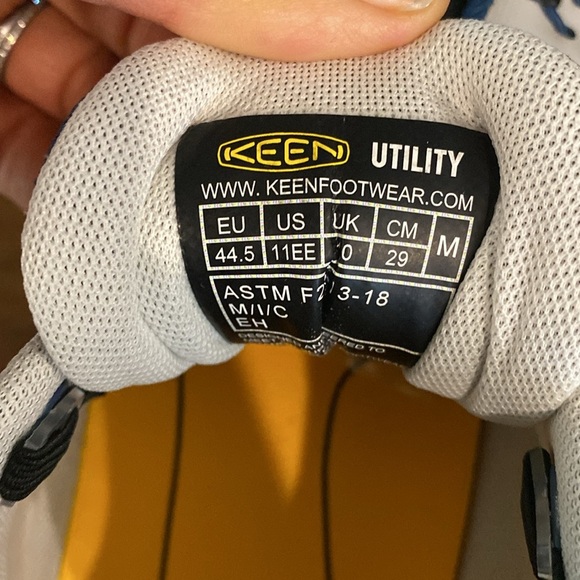 Keen Vista Utility Energy Comp Toe Work Shoes Gray Blue Mesh Low 11 EE main image 11